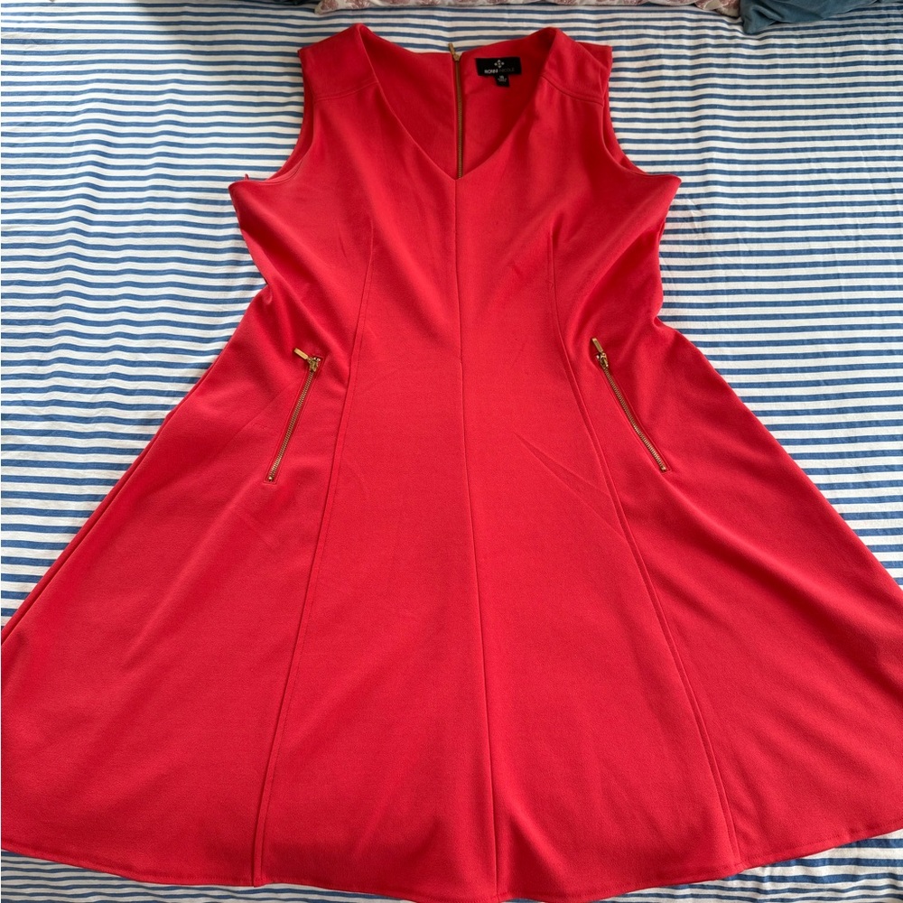Ronnie Nicole A-Line Tangerine Structured dress